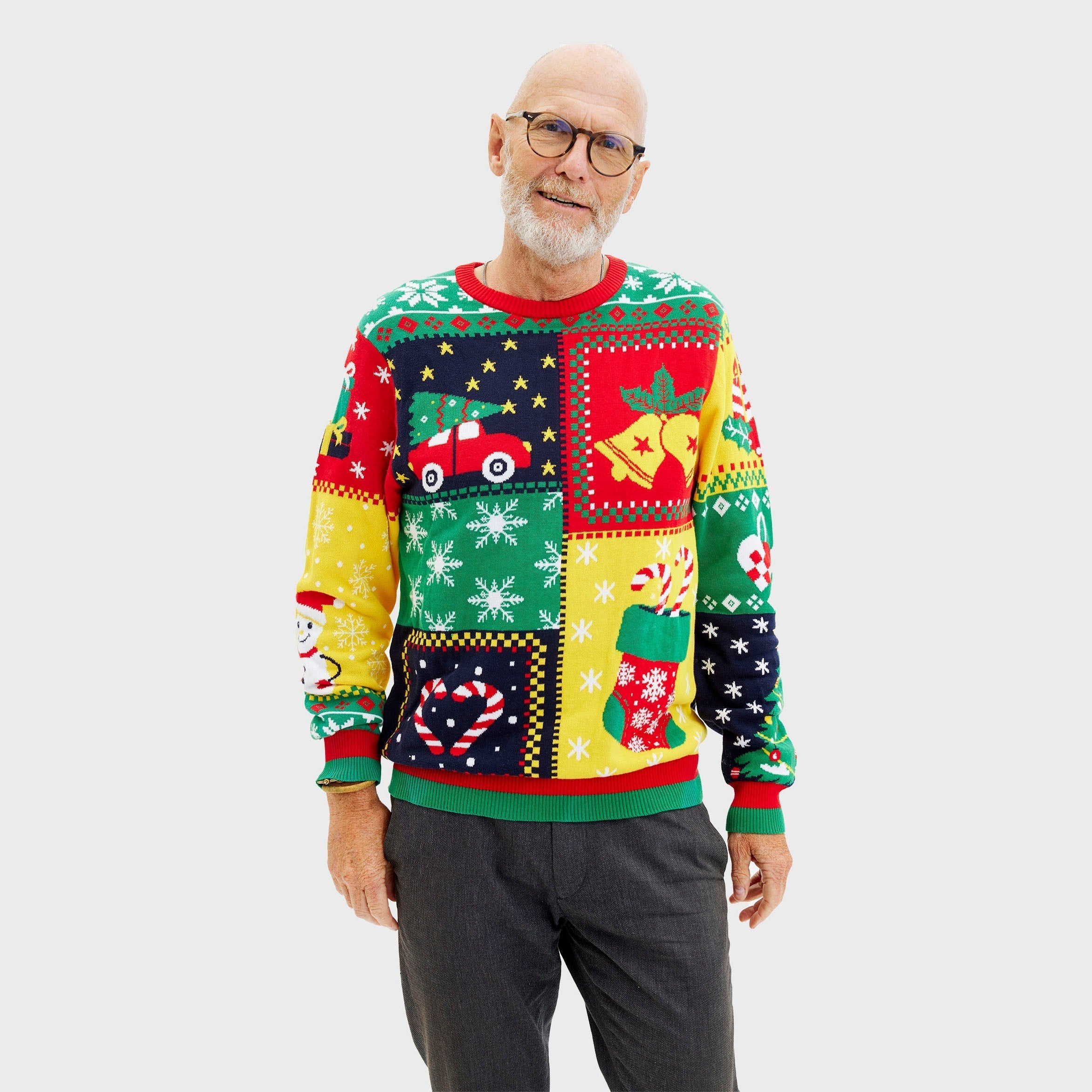 The Patchwork Christmas Sweater β Men